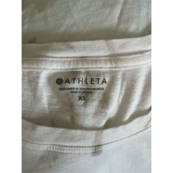 Athleta White Tie Dye Short Sleeve Athletic T-Shirt XS - Picture 3 of 5